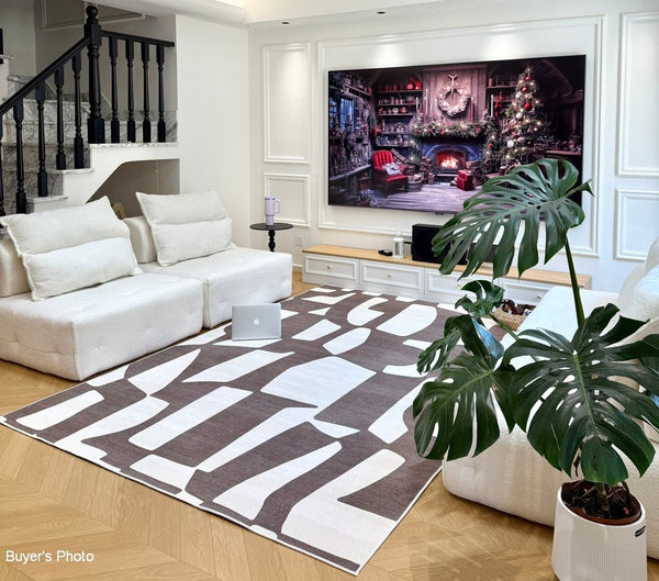 Abstract Contemporary Rugs for Bedroom, Modern Rugs under Sofa, Dining Room Floor Rugs, Modern Rug Ideas for Living Room-Art Painting Canvas