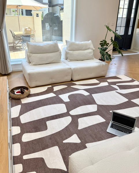 Abstract Contemporary Rugs for Bedroom, Modern Rugs under Sofa, Dining Room Floor Rugs, Modern Rug Ideas for Living Room-Art Painting Canvas