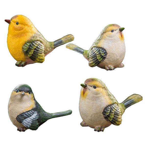 Singing Birds in the Garden, Animal Resin Statue for Garden Ornament, Lovely Birds Statues, Outdoor Decoration Ideas, Garden Ideas-Art Painting Canvas