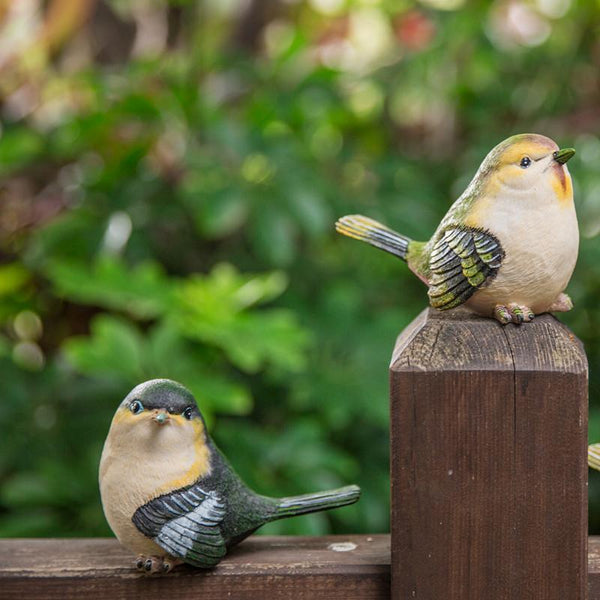 Singing Birds in the Garden, Animal Resin Statue for Garden Ornament, Lovely Birds Statues, Outdoor Decoration Ideas, Garden Ideas-Art Painting Canvas