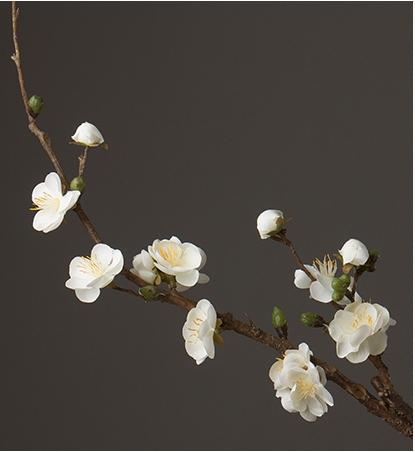 White and Pink Plum Artificial Flowers, Artificial Botany Plants, Silk Flower Arrangement, Plum Flower, Simple Flower Arrangement for Home Decoration-Art Painting Canvas