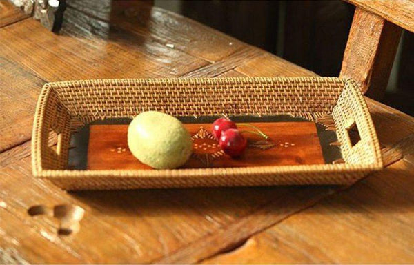 Indonesia Hand Woven Storage Basket, Natural Fiber Baskets, Small Rustic Basket-Art Painting Canvas