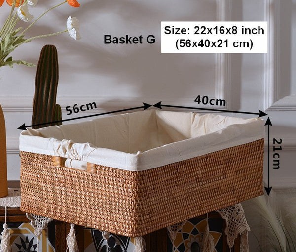 Laundry Storage Baskets, Rattan Storage Baskets for Kitchen, Storage Basket for Shelves, Kitchen Storage Basket, Storage Baskets for Bathroom-Art Painting Canvas