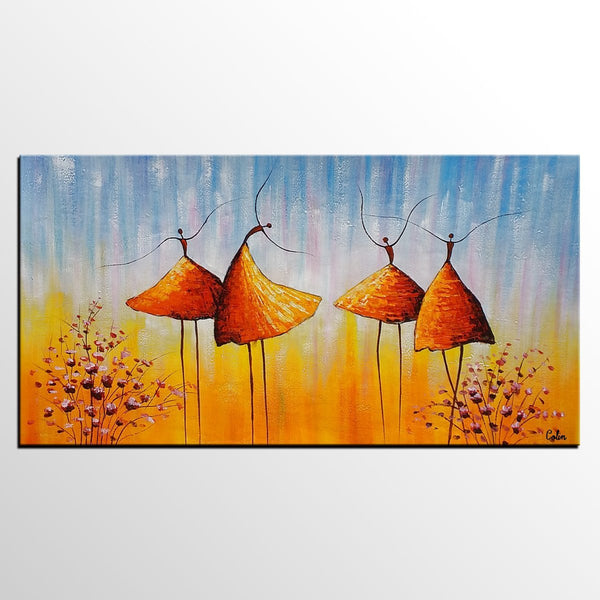 Wall Art Paintings, Paintings for Bedroom, Canvas Abstract Painting, Large Painting for Sale, Ballet Dancer Painting, Abstract Canvas Painting-Art Painting Canvas