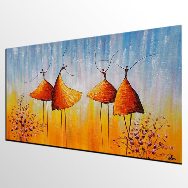 Wall Art Paintings, Paintings for Bedroom, Canvas Abstract Painting, Large Painting for Sale, Ballet Dancer Painting, Abstract Canvas Painting-Art Painting Canvas