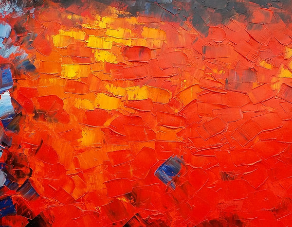 Red Color Painting, Landscape Painting, Abstract Painting, Canvas Art, Original Art, Wall Art, Large Art, Original Panting, Oil Painting-Art Painting Canvas