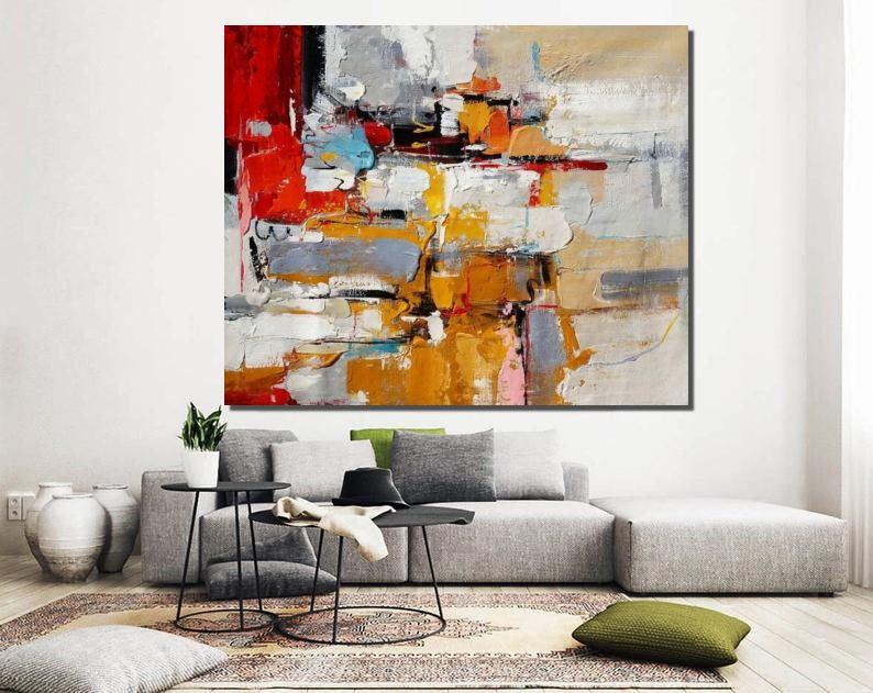 Contemporary Wall Art Ideas, Modern Acrylic Painting, Extra Large