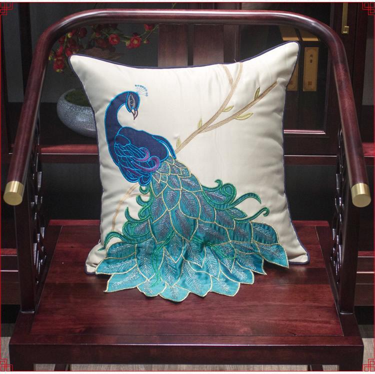 Peacock Decorative Pillow Bird Pillow Throw Pillow for Bedroom
