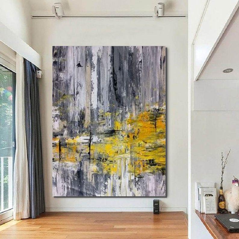 Living Room Wall Art, Extra Large Acrylic Painting, Modern Contemporar