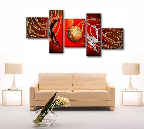 Abstract Art of Love, Simple Modern Art, Love Abstract Painting, Bedroom Room Wall Art Paintings, 5 Piece Canvas Painting-Art Painting Canvas