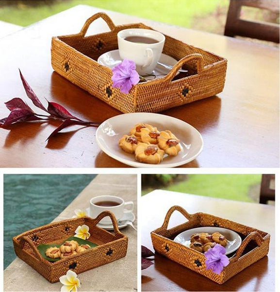 Indonesia Hand Woven Storage Basket, Natural Fiber Baskets, Small Rustic Basket-Art Painting Canvas