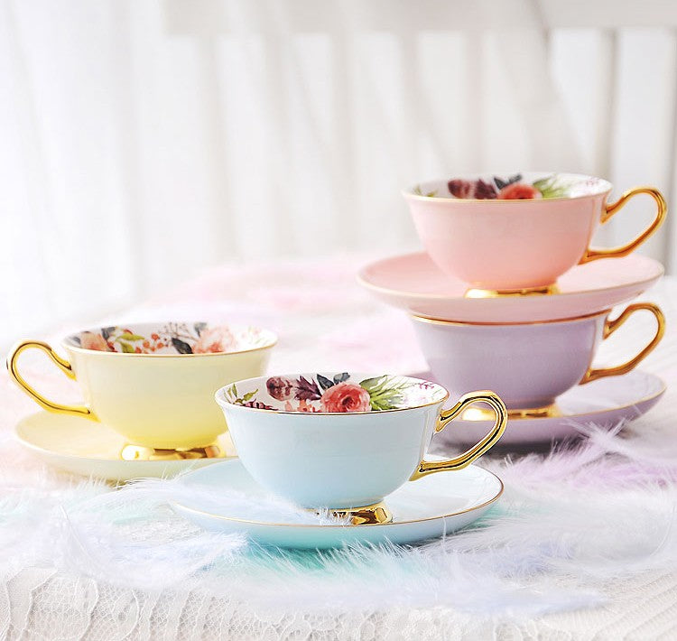 Beautiful British Tea Cups, Traditional English Tea Cups and Saucers, Bone  China Porcelain Tea Cup Set, Elegant Ceramic Coffee Cups