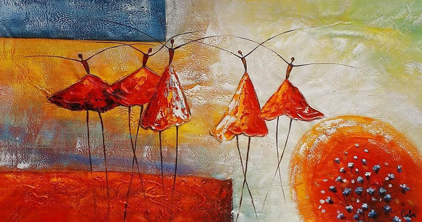 Simple Wall Art Ideas, Ballet Dancer Painting, Canvas Painting for Sale, Buy Abstract Painting Online, Acrylic Painting for Bedroom-Art Painting Canvas