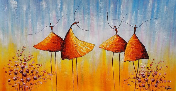 Wall Art Paintings, Paintings for Bedroom, Canvas Abstract Painting, Large Painting for Sale, Ballet Dancer Painting, Abstract Canvas Painting-Art Painting Canvas