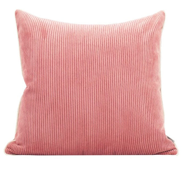 Simple Throw Pillow for Interior Design, Lovely Pink Decorative Throw Pillows, Modern Sofa Pillows, Contemporary Square Modern Throw Pillows for Couch-Art Painting Canvas