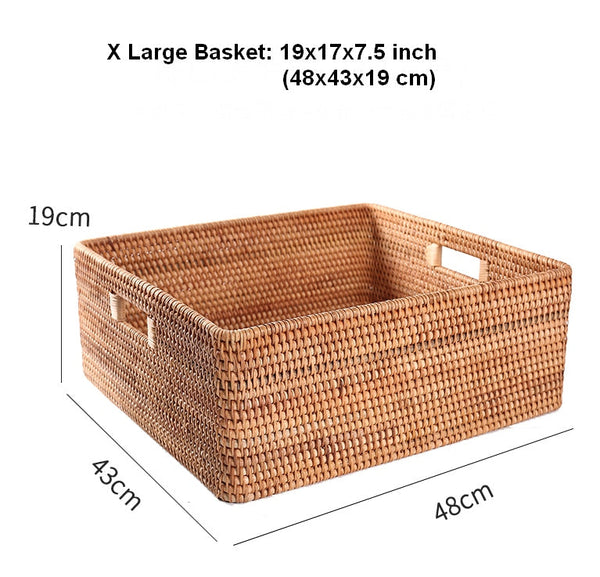 Large Storage Baskets for Bedroom, Storage Baskets for Bathroom, Rectangular Storage Baskets, Storage Baskets for Shelves-Art Painting Canvas