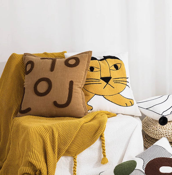 Tiger Decorative Pillows for Kids Room, Modern Pillow Covers, Modern Decorative Sofa Pillows, Decorative Throw Pillows for Couch-Art Painting Canvas