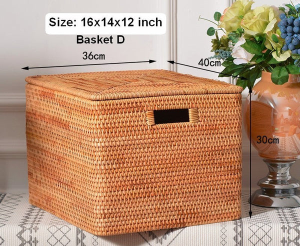 Storage Basket with Lid, Storage Baskets for Toys, Rectangular Storage Basket for Shelves, Storage Baskets for Bathroom, Storage Baskets for Clothes-Art Painting Canvas