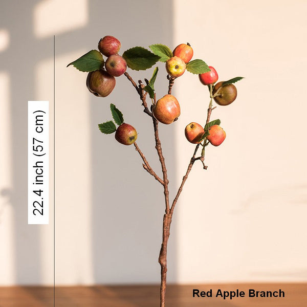 Beautiful Modern Flower Arrangement Ideas for Home Decoration, Apple Branch, Fruit Branch, Table Centerpiece, Simple Artificial Floral for Dining Room-Art Painting Canvas