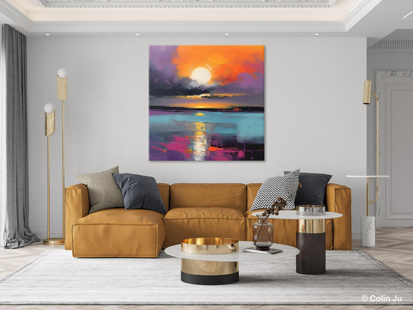 Abstract Landscape Artwork, Landscape Painting on Canvas, Hand Painted Canvas Art, Contemporary Wall Art Paintings, Extra Large Original Art-Art Painting Canvas