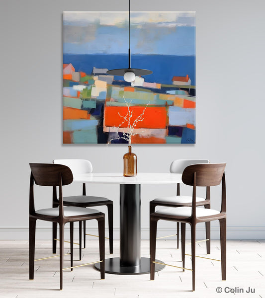 Large Art Painting for Living Room, Original Landscape Canvas Art, Oversized Landscape Wall Art Paintings, Contemporary Acrylic Painting on Canvas-Art Painting Canvas