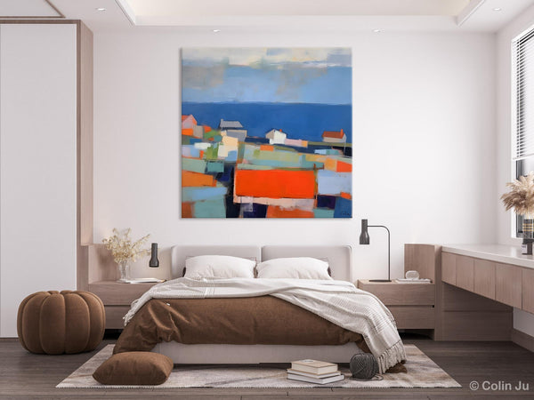 Large Art Painting for Living Room, Original Landscape Canvas Art, Oversized Landscape Wall Art Paintings, Contemporary Acrylic Painting on Canvas-Art Painting Canvas
