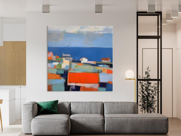 Large Art Painting for Living Room, Original Landscape Canvas Art, Oversized Landscape Wall Art Paintings, Contemporary Acrylic Painting on Canvas-Art Painting Canvas