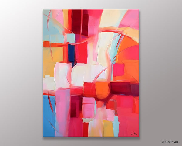 Hand Painted Wall Painting, Abstract Acrylic Painting for Bedroom, Original Modern Abstract Art, Extra Large Painting Ideas for Bedroom-Art Painting Canvas