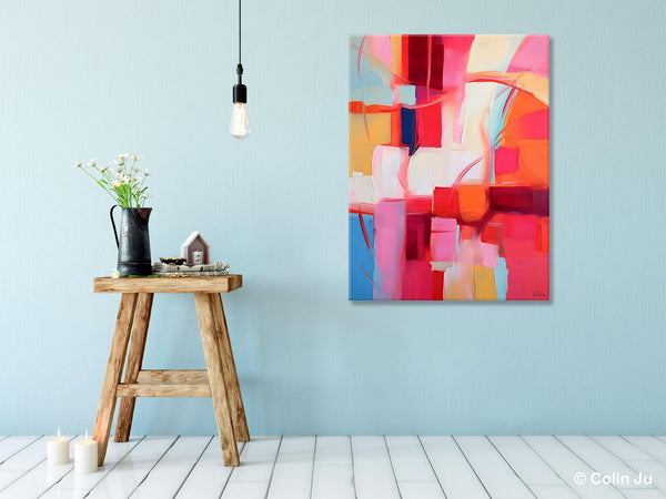 Hand Painted Wall Painting, Abstract Acrylic Painting for Bedroom, Original Modern Abstract Art, Extra Large Painting Ideas for Bedroom-Art Painting Canvas
