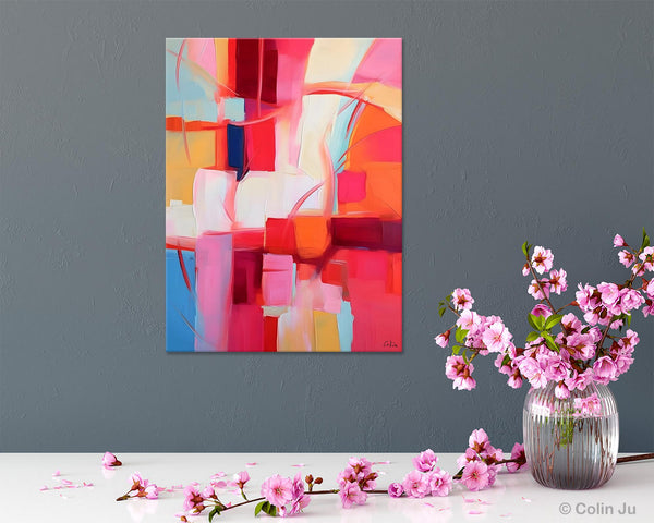 Hand Painted Wall Painting, Abstract Acrylic Painting for Bedroom, Original Modern Abstract Art, Extra Large Painting Ideas for Bedroom-Art Painting Canvas