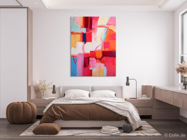 Hand Painted Wall Painting, Abstract Acrylic Painting for Bedroom, Original Modern Abstract Art, Extra Large Painting Ideas for Bedroom-Art Painting Canvas