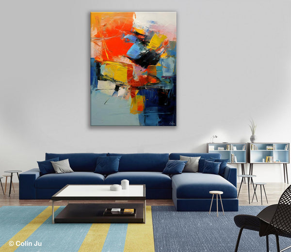 Large Canvas Art Ideas, Large Painting for Living Room, Original Contemporary Acrylic Art Painting, Buy Large Paintings Online, Simple Modern Art-Art Painting Canvas