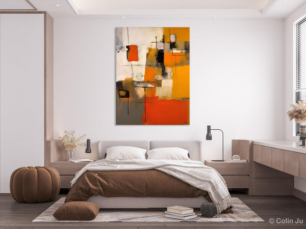 Modern Paintings Behind Sofa, Acrylic Paintings on Canvas, Abstract Painting for Living Room, Original Contemporary Canvas Wall Art-Art Painting Canvas