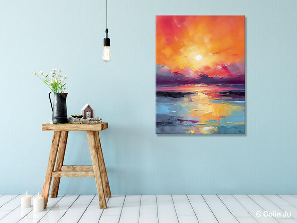 Abstract Landscape Painting, Canvas Painting for Dining Room, Landscape Canvas Painting, Original Landscape Art, Large Wall Art Paintings for Living Room-Art Painting Canvas