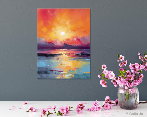 Abstract Landscape Painting, Canvas Painting for Dining Room, Landscape Canvas Painting, Original Landscape Art, Large Wall Art Paintings for Living Room-Art Painting Canvas