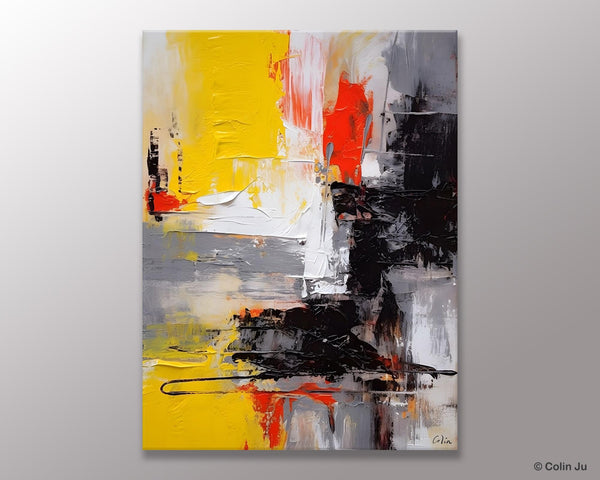Original Abstract Art, Contemporary Acrylic Painting, Hand Painted Canvas Art, Modern Wall Art Ideas for Dining Room, Large Canvas Paintings-Art Painting Canvas