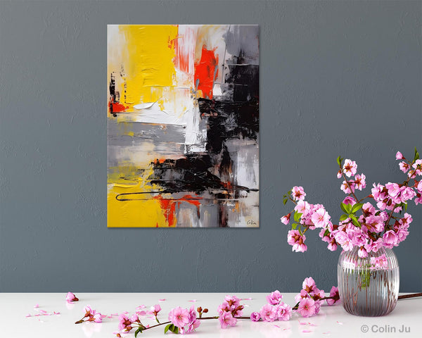 Original Abstract Art, Contemporary Acrylic Painting, Hand Painted Canvas Art, Modern Wall Art Ideas for Dining Room, Large Canvas Paintings-Art Painting Canvas