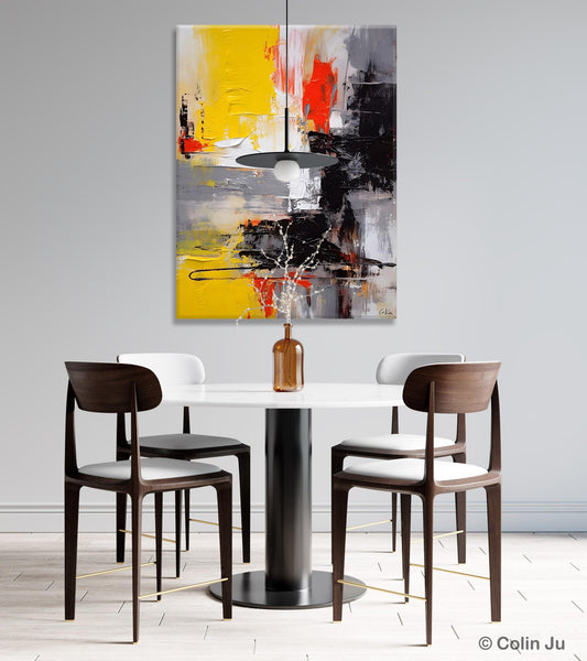 Original Abstract Art, Contemporary Acrylic Painting, Hand Painted Canvas Art, Modern Wall Art Ideas for Dining Room, Large Canvas Paintings-Art Painting Canvas