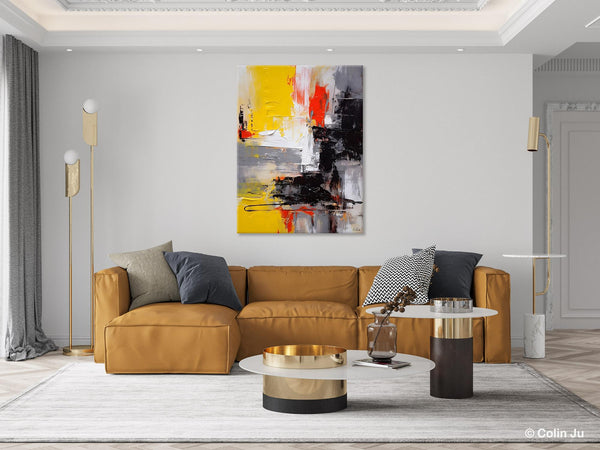 Original Abstract Art, Contemporary Acrylic Painting, Hand Painted Canvas Art, Modern Wall Art Ideas for Dining Room, Large Canvas Paintings-Art Painting Canvas