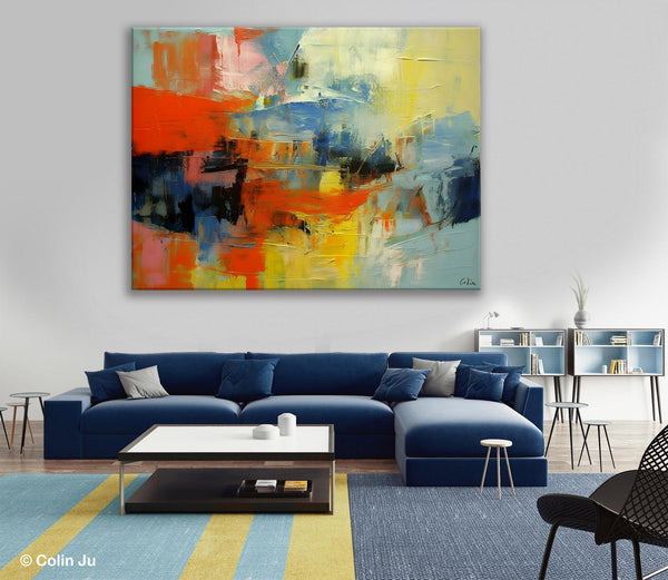 Modern Canvas Painting, Living Room Wall Art Ideas, Buy Abstract Art Online, Heavy Texture Art, Original Acrylic Painting on Canvas-Art Painting Canvas