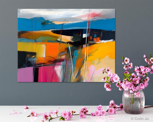 Large Painting on Canvas, Buy Large Paintings Online, Simple Modern Art, Original Contemporary Abstract Art, Bedroom Canvas Painting Ideas-Art Painting Canvas