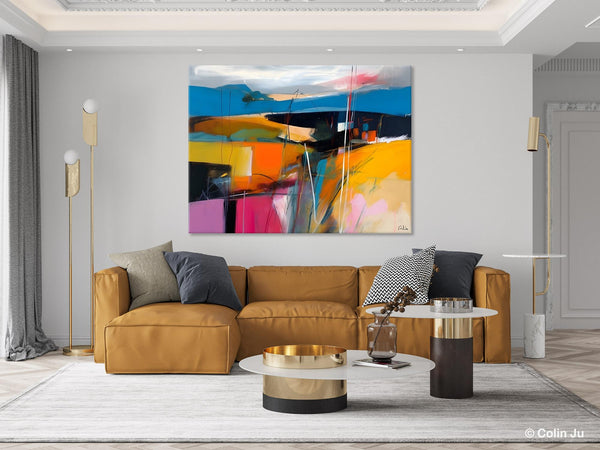 Large Painting on Canvas, Buy Large Paintings Online, Simple Modern Art, Original Contemporary Abstract Art, Bedroom Canvas Painting Ideas-Art Painting Canvas