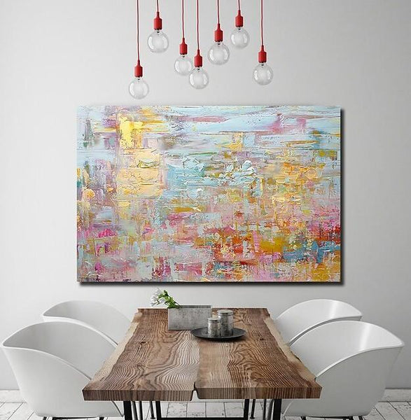 Hand Painted Wall Art, Simple Painting Ideas for Living Room, Acrylic Paintings for Bedroom-Art Painting Canvas