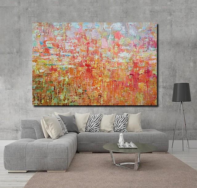 Hand Painted Canvas Painting, Simple Modern Art, Paintings for Living