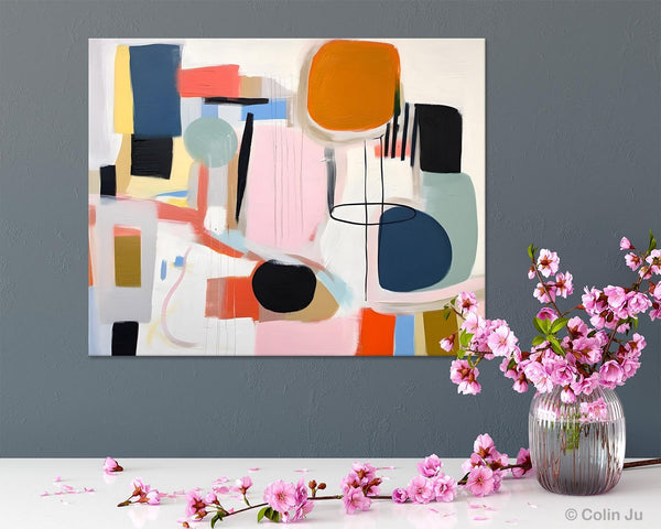 Abstract Canvas Paintings, Extra Large Canvas Painting for Living Room, Original Acrylic Wall Art, Oversized Contemporary Acrylic Paintings-Art Painting Canvas