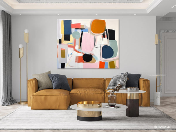 Abstract Canvas Paintings, Extra Large Canvas Painting for Living Room, Original Acrylic Wall Art, Oversized Contemporary Acrylic Paintings-Art Painting Canvas