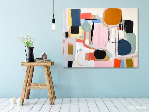 Abstract Canvas Paintings, Extra Large Canvas Painting for Living Room, Original Acrylic Wall Art, Oversized Contemporary Acrylic Paintings-Art Painting Canvas