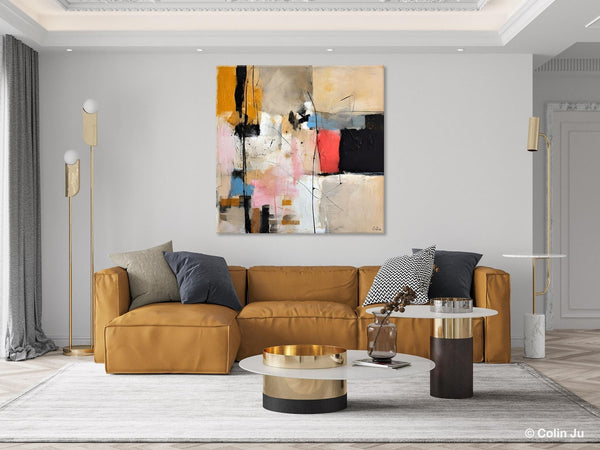 Contemporary Canvas Art, Modern Acrylic Artwork, Original Modern Paintings, Heavy Texture Canvas Art, Large Abstract Painting for Bedroom-Art Painting Canvas