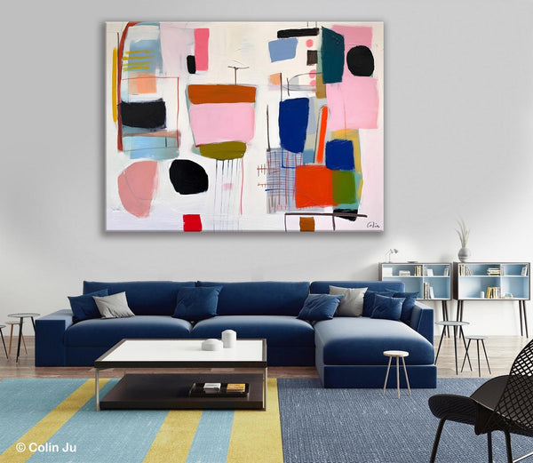 Contemporary Acrylic Painting on Canvas, Original Canvas Art, Large Wall Art Painting for Bedroom, Oversized Modern Abstract Wall Paintings-Art Painting Canvas
