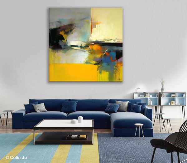 Simple Modern Acrylic Artwork, Modern Canvas Paintings, Large Abstract Art for Bedroom, Original Abstract Wall Art, Contemporary Canvas Art-Art Painting Canvas